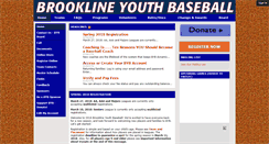 Desktop Screenshot of brooklineyouthbaseball.org